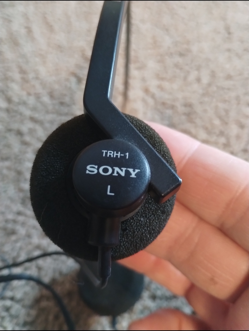 Vintage 90's Sony TRH-1 Black On-Ear Headphones